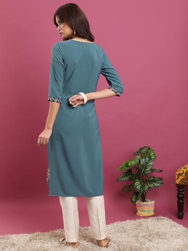 Image of Vishudh Women's Kurta | Regular Fit | Trendy Ethnic Top for Everyday Comfort
