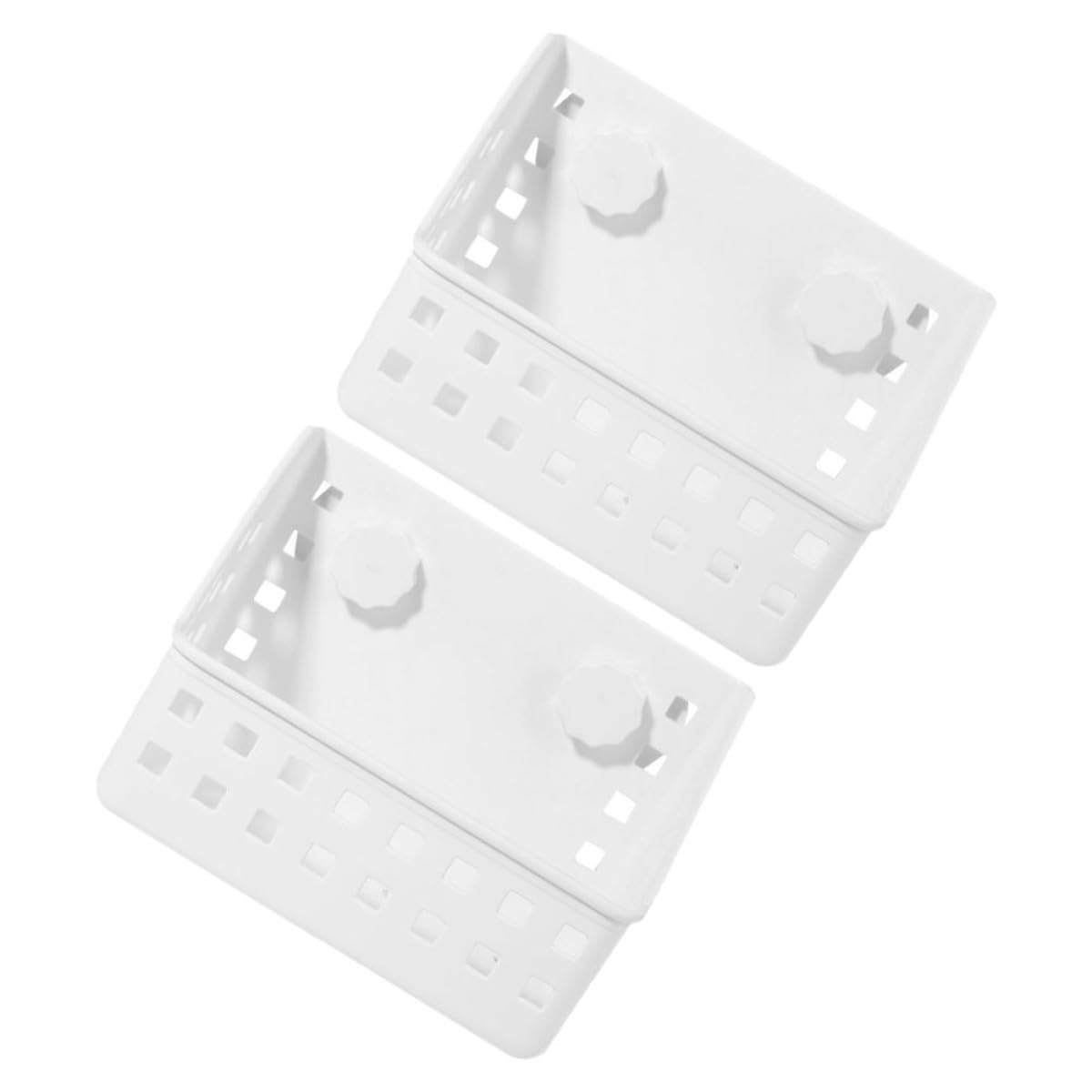 Râteliers à Foin Fixes pour Petits Animaux, 2 Pièces, Plastique Blanc | Installation Facile en Cage, Limite les Pertes, Garde le Foin Propre, pour Cochons D’inde et Autres Petits Animaux