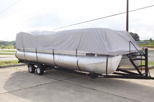 Gray/Grey* 22' Vortex Ultra 3 Pontoon/Deck Boat Cover, Has Elastic And Straps Fits 20'1" To 21' To 22' Ft Long Deck Area, Up To 102" Beam 1 To 4 Business Day Delivery #TOP2