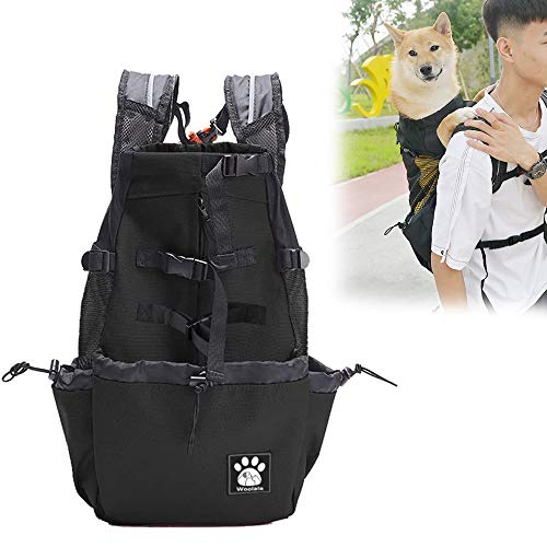 Woolala Light Weight Pet Carrier Backpack for Small and Medium Dogs Veterinarian Approved Safe Bag for Travel - Easy Take Space Saving (L Upgraded- Black)