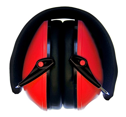 Snug Kids Earmuffs/Hearing Protectors – Adjustable Headband Ear Defenders For Children and Adults (Red)