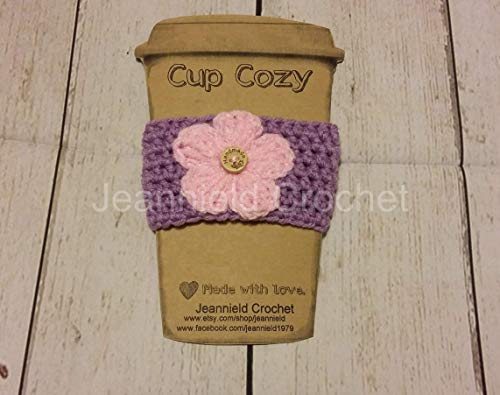 Hand-Crafted Floral Coffee Cup Cozy and Mason Jar Sleeve – Eco-Friendly Crochet Holder - Image 8