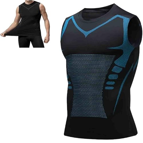 Men Compression Shirt,High Elastic Shaping Sleeveless Shirt for Men, Feel The Power of Confidence, Energy & Strength
