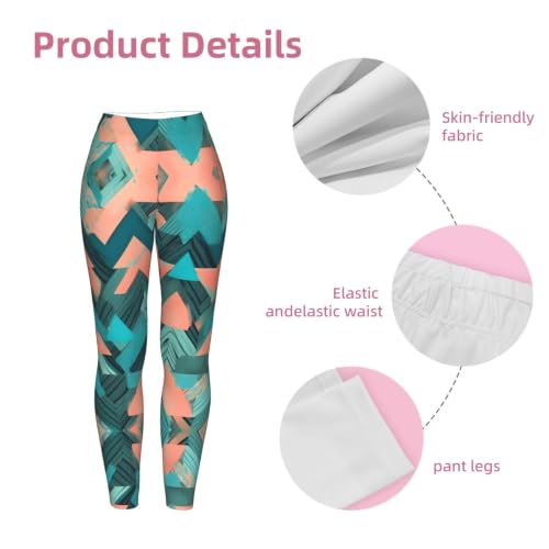 Leggings de compresión suave para mujer con estampado de flechas de coral 6