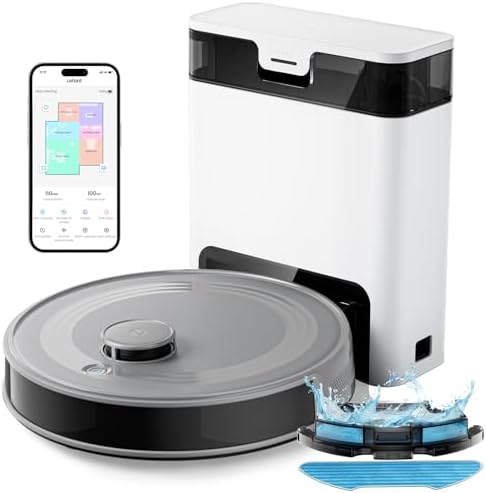LEFANT M2 Pro Robot Aspirapolvere Lavapavimenti con Mappatura, 60...