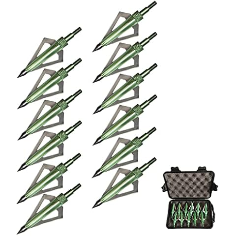 e5e10 12pcs Archery Broadheads 125 Grain Hunting Arrowheads Cover
