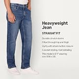 Amazon Essentials Męskie dżinsy o niskiej rozciągliwości, prosty krój, Stone Medium Wash, 30W / 34L