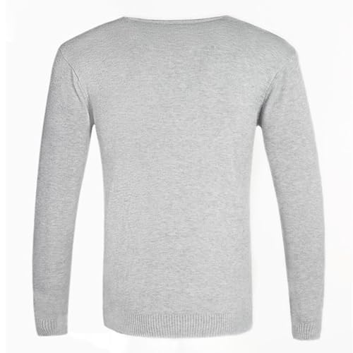 Cambkatl Men's V Neck Sweaters Basic Solid Long Sleeve Cozy 2025 Fall Winter Cable Knitted Baselayer Pullovers Jumper Tops4