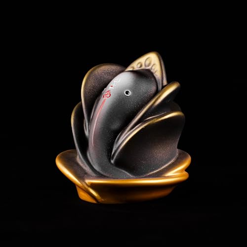 Estatua de Ganesh Rosa 3 Pulgadas con Símbolo OM miniatura 3