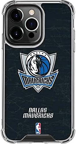 Skinit Clear Phone Case Compatible with iPhone 13 Pro - Officially Licensed NBA Dallas Mavericks Black Primary Logo Design