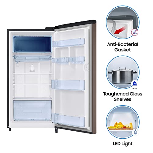 Image of Samsung 198 L 4 Star Inverter Direct Cool Single Door Refrigerator Appliance (RR21A2C2XDX /HL, Luxe Brown, Digi-Touch Cool)