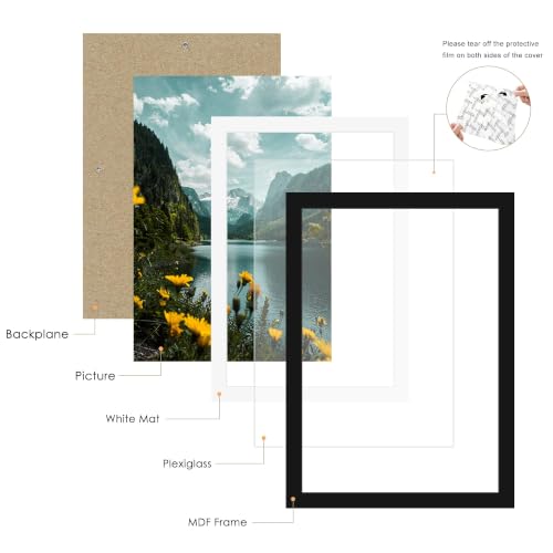 Image of Picrit 19x27 Black Poster Frame, Picture Frame for Wall, 3 Pack