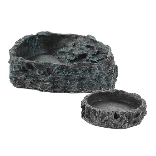 SUPVOX 2個爬 用 摩耗性水 餌や水 納可 な装飾的な 爬 ボウルリザードやヘ