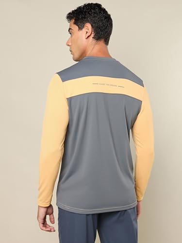 Image of TECHNOSPORT Men Polyester Slim Fit T-Shirt - (P725 P) Pack of 1