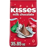 HERSHEY'S KISSES Milk Chocolate, Christmas Candy Bulk Bag, 35.85 oz