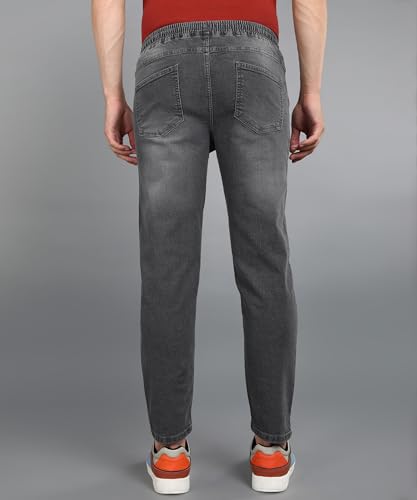Image of Urbano Fashion Men's Regular Fit Mid Rise Washed Jogger Jeans Stretchable
