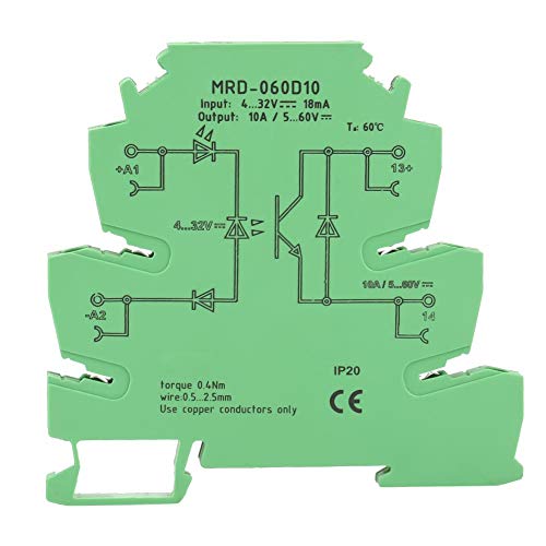 Piacere d'estate Relè di interfaccia PLC, MRD-060D10 Relè PLC ultra-sottile Scheda amplificatore di potenza Modulo relè a stato solido CC