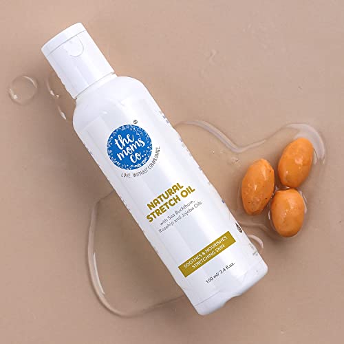 Image of The Moms Co. Natural Stretch Oil to Reduces stretch marks for women| Australia-Certified Toxin-Free Stretch Mark Oil- 100 ml
