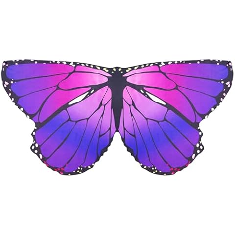D.Q.Z Kids Monarch Butterfly Wings for Toddlers Girls Halloween Dress Up Costumes Children Fairy Party Favors (Purple) Cover