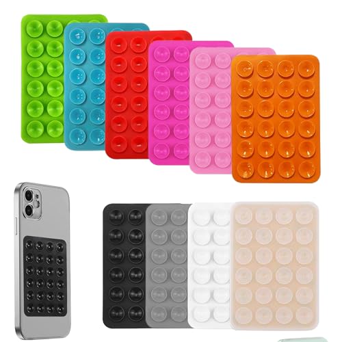 Noenaeni 10 supporti in silicone a ventosa per telefono, con presa forte, antiscivolo, per pareti, vetro, piastrelle