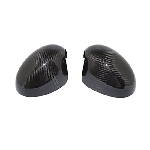 TOTMOX Paire de coques de rétroviseurs latéraux avec modèle manuel 2007-2013 Compatible avec Mini Cooper R55 Clubman R56 Hatchback R57 Convertible R58 Coupé R59 Roadster, Aspect Fibre de carbone