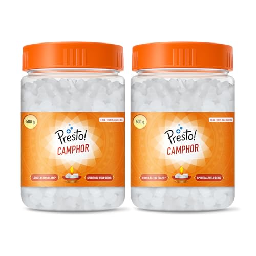 Image of Amazon Brand - Presto! Camphor Tablet | Small |500g Jar X Pack of 2 | For Puja