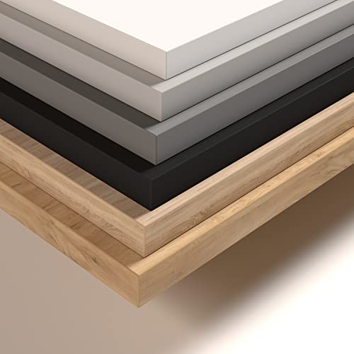 POKAR Tischplatte 160x80 cm | Schreibtischplatte 25 mm Stärke | Ideal für höhenverstellbare Schreibtische und Esstisch | Robuste und Langlebige | Made in Europe | Golden Craft Eichen