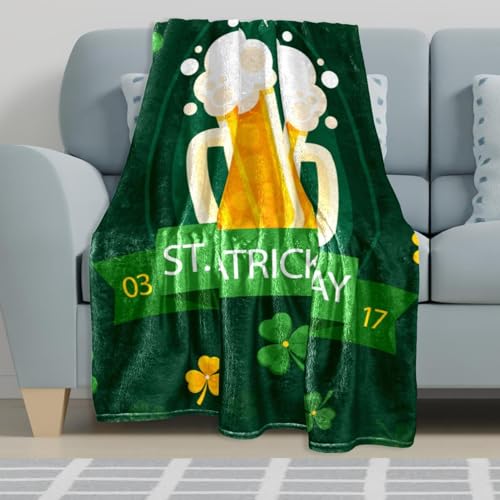 Couverture microfibre trèfle à bière finition douce haut de gamme