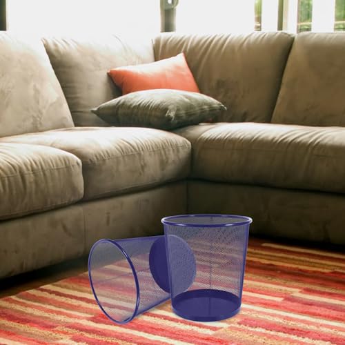 Image of PRETYZOOM Small Trash Can 3 Gallon Open Top Waste Basket, Round Mesh Garbage Can Container Recycling Bin for Offices, Bathrooms, Laundry Room, Kitchens, Kids Rooms, Dorms