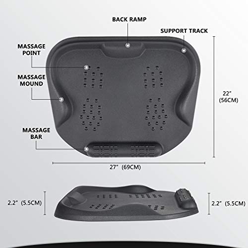 Image of FEZIBO Anti-Fatigue Standing Desk Mat - Ergonomic Not-Flat Cushion Mat with Foot Massage Pad for Office and Home Floor