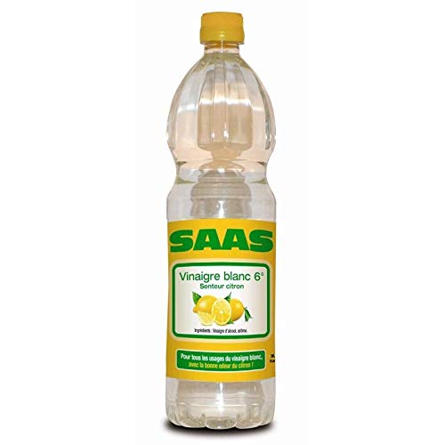 SAAS - Vinaigre Blanc 6° Senteur Citron 1 Litre - le Lot De 4