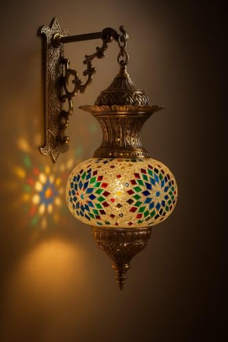 Image of Home Lighting Fancy Glass Light Wall lamp with Metal Fitting and All Fixture /Brass AntiqBrass AntiqD-21 Wall-L