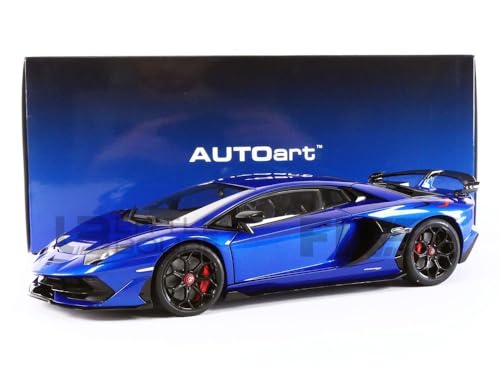 AUTOart Lamborghini Aventador SVJ 2019 Blue Metallic Model Car 1