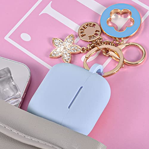 Image of VISOOM Case for Airpods 3 Pink Airpods 3rd Cases 2021 Silicone for iPod 3 Earbuds Case Cover Women Wireless Charging Case with Accessories Girl Bling Keychain for Apple Ear Buds 3rd Generation