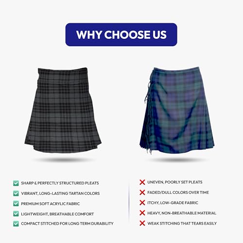 Image of Authentic Scottish Men's Tartan Kilts - Highland Light Weight Value Kilt | Embrace Your Heritage with Comfort
