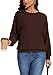 Bosmeer Sweaters for Women Batwing Sleeve Workout Blouses Loose Fit Chocolate Brown Fall Clothes Dressy Casual Lightweight Shirts Large