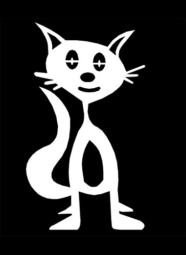 My Stick Figure Family - Mis Pegue la Figura Familia de Coches Pegatina de Vinilo Ventana Gato Feliz PC1