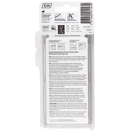 TePe Angle Interdentalbürste, Pink, 0,4mm/ISO 0, 6 Stk., Plaque-Entfernung, effiziente Reinigung der Zahnzwischenräume, für kleine Zahnlücken, sorgt für die Erhaltung von kräftigem Zahnfleisch