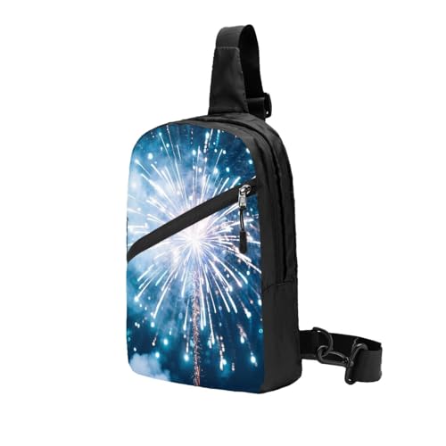 Explosion Firework (1) Print Men's and Women's Foldable Crossbody Bag,Sports Crossbody Bags,and Daily Chest Bags2