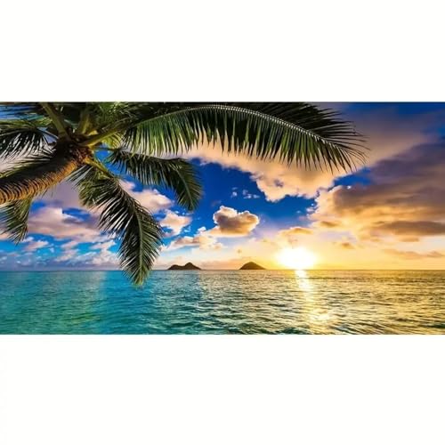 Peinture de paysage marin grand format pour salon lumineux et chambre parentale
