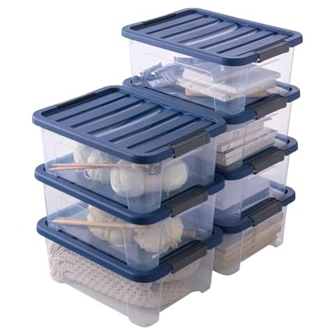 Sundis WAVE BOX 7 x 17L Storage Boxes with Lids and Locks Cover