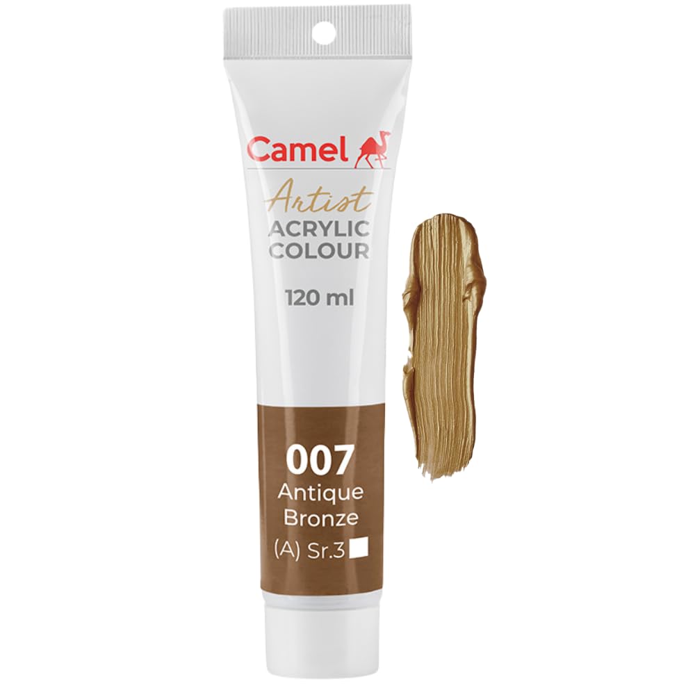 Camlin Kokuyo Artist Acrylic Colour Tubes 120ml Antique Bronze 007-picture-21