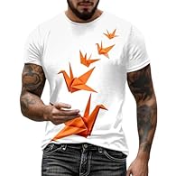 Men's casual T-shirt with unique graphic design of an orange sun, perfect for everyday occasions, at home, leisure, shopping or party. Classic fit with short sleeves and crew neck for timeless style and all-day comfort. Fashion decoration with high q...