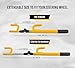 Ultra Secure Car Steering Wheel Lock, No Scratch Dual Locking Hooks, Anti Theft Car Device Wheel Locks for Cars with Adjustable Size, Strong Metal Bars, Anti-Pick Car Lock (Y Shape)