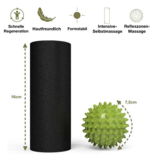 M.S.Lemberg® Mini fasciaset incl. fasciarol klein, egelbal voetmassage & duoball - nek rug massage - fasciabal… - Image 3