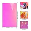 KELUBATU Red Holographic Clear Vinyl (30x135cm) - 0.3mm Transparent Iridescent Holographic Laser PVC Fabric for Sewing Bags, Keychains, Fashion Crafts #2