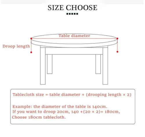 Nappe ronde en plastique PVC doux imperméable 180-220 cm pour table de salon - 7