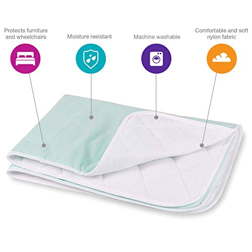 Image of DMI Waterproof Sheet to be Used as a Bed Pad, Bed Liner, Mattress Protector, Pee Pad, Furniture Cover or Seat Protector with Quilted Slide Sheet and 4 Layers of Protection, Without Straps, 36 x 40