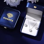 Moissanite Necklace and Earrings Set for Women/Men Crystal Gold/Silver Jewelry Prom Accessories Anniversary Birthday Party Moissanite Jewelry Set Gifts - Image 5