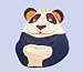 Produktbild Theraline 76041800 Kegelsitzsack im Tierdesign Panda mittel, circa 120 Liter